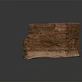Ancient Red Brick Corner Architectural Structure With Weathered Bricks And Worn Edges 3d model