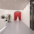 Modern Minimalist Bridal Shop Interior With Wedding Dress Display And Reception Desk