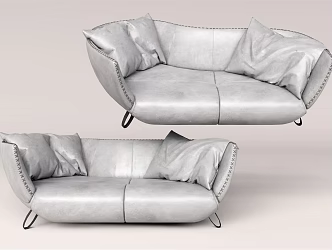 Modern double sofa 3d model