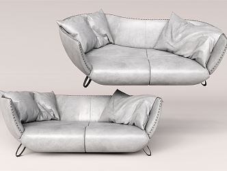 Modern double sofa 3d model