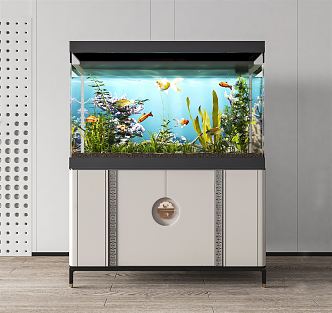 New Chinese Fish Tank Fish Tank Aquarium 3d model