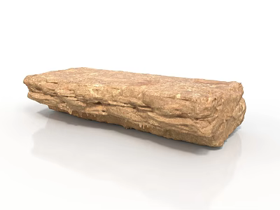 Natural Wooden Stone Block With Textured Surface For Rustic Home Decor 3d model