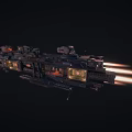 Futuristic Sci Fi Spaceship With Detailed Mechanical Structure And Glowing Elements 3d model