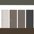 Modern Hinged Doors in Various Colors with Wooden Texture for Interior Design