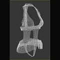 Women's Harness Style Apparel With Floral Pattern And Lace Trim Design