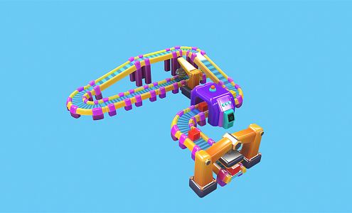 Modern Conveyor Belt Toy Train Track Toy Conveyor Belt 3d model