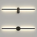 Modern Black Linear Wall Sconces with Illuminated Long Bar for Home Decor Design