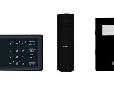 Public Facilities Security System With Access Control Keypad Security Column And Panel 3d model