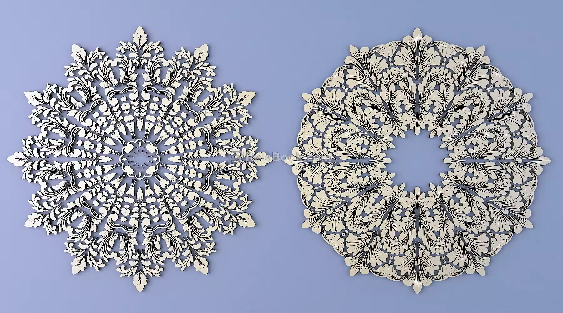 European-style Baroque Metal Carved European Pattern Hollow Carved Pattern 3d model