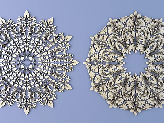 European-style Baroque Metal Carved European Pattern Hollow Carved Pattern 3d model