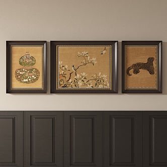 New Chinese abstract decorative painting 3d model