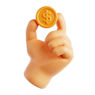 Modern Gold Coin Currency Cartoon Small Gesture Cartoon Gold Coin Cartoon Currency 3d model