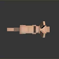 Pixelated Pink Piglet 3D Rendered Model With Glossy Reflection Effect