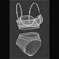Elegant Purple Lace Pattern Lingerie Set With Bra And Panty Design