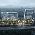Style Science City Compound Comprehensive Community 3d model