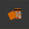 Orange Open Medical Device Case With Test Strips And Reagent Vials