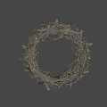 Natural Bird Nest Composed of Dry Twigs and Branches with Intricate Structure