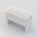 White Display Cabinet Shelf With Glass Top And Modern Design For Retail Showcase