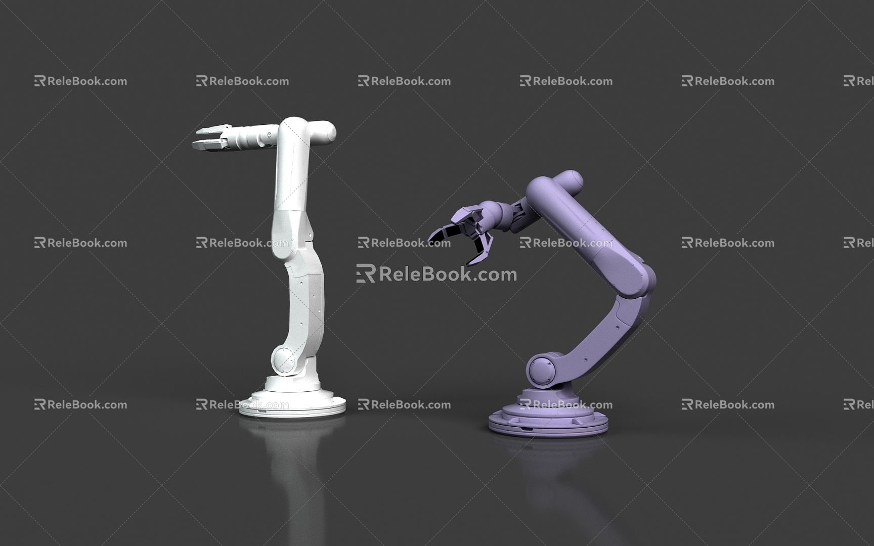 Robot arm metal 3d model