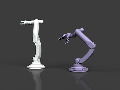 Robot arm metal 3d model