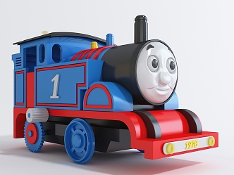 Modern toy train 3d model