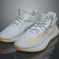 White Modern Casual Shoes With Mesh Material Light Sole And White Laces