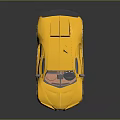 Golden Bugatti Supercar With Shiny Gold Body And Black Rear Spoiler On Reflective Surface