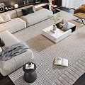 Modern sofa coffee table combination 3d model