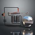 Modern electric bell electronic alarm structure 3d model
