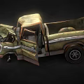 Scrap Pickup Scrap Car Scrap Car Broken Car Broken Car Broken Car Old Pickup Truck Broken Car Low Face Number Low Mold Simple Mold Video Level Super Realistic 3d model