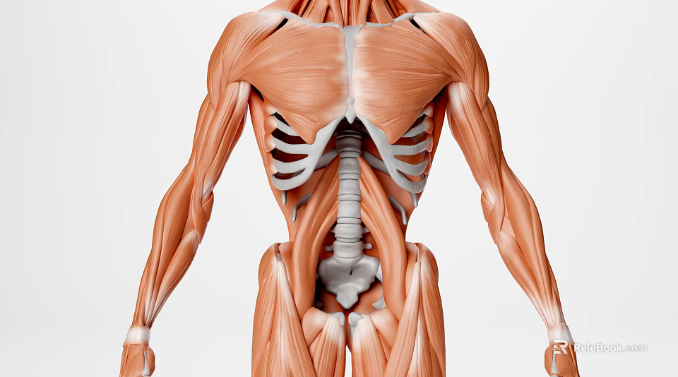 Detailed Medical Device for Human Muscle Anatomy Structure Visualization 3d model 