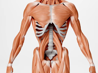 Detailed Medical Device for Human Muscle Anatomy Structure Visualization 3d model