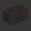 Classic Wooden Storage Box With Natural Wood Grain And Wooden Latch For Home Organizing