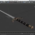 Sword Long Sword of Courage Sword of Eternity Sword Game Sword Tai Dao Cold Weapon Low Face Number Low Model Simple Model Times Movie and TV Level Super Realism 3d model