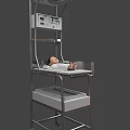 Medical Infant Incubator Equipment With Control Panel And Metal Frame Tray