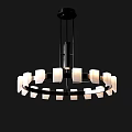 Modern Chandelier Designs With Multiple Lights Metal Frames And Fabric Shades