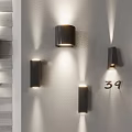 Modern Wall Lamps Different Styles And Models For Home Interior Lighting Design 3d model