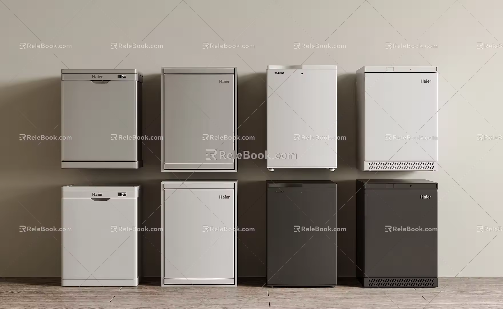 Modern Mini Fridge Mini Fridge Combination 3d model