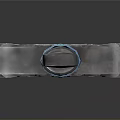 Exquisite Decorative Sword With Blue Blade Black Handle And Ornate Hilt Design