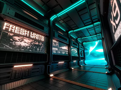 Modern Cyberpunk Space Capsule 3d model