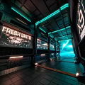 Modern Cyberpunk Space Capsule 3d model