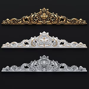 European carved component 3d model