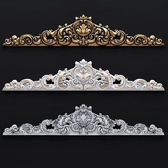 European carved component 3d model