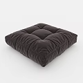 Black Pleated Ottoman with Soft Fabric for Modern Living Room Decor