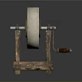 Traditional Hand Cranked Stone Grinding Tool For Art Paint Pigment Preparation