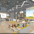 Trendy Digital Lifestyle Products Retail Store With Display Shelves And Product Displays