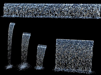 Water Flow Waterfall Water Drop Liquid 3d model Water Flow Waterfall Water Drop Liquid 3d model