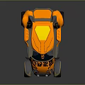 Orange Open Top Sporty Car With Unique Modern Design And Sleek Styling