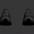 Light Green And White Mesh Design Sneakers With White Laces And Gray Soles