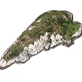 Scenic Rocky Island Landscape With Lush Green Vegetation And Natural Rock Formations